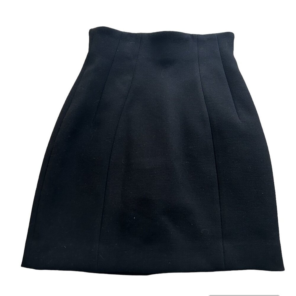 & Other Stories Structured Black High Waisted Skirt